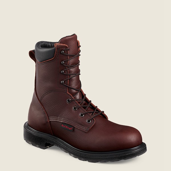 Red Wing Mens Safety Boots - Supersole® 2.0 - 8-inch Toe - Burgundy - IJM824697